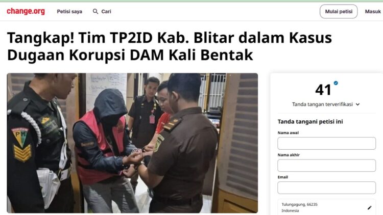Korupsi Rp4,9 Miliar di Blitar, Petisi Online Jadi Ajang Pengiringan Opini