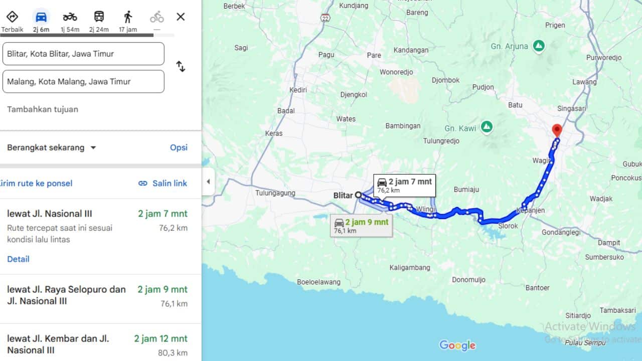 Berapa Jam Perjalanan dari Blitar ke Malang? Panduan Lengkap untuk Perjalanan Anda