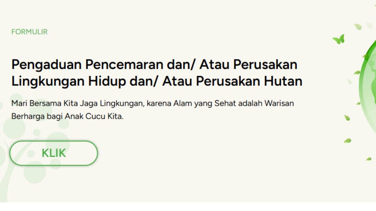 E-Lapor DLH Indonesia: Platform Digital untuk Aduan Pencemaran dan Perusakan Lingkungan
