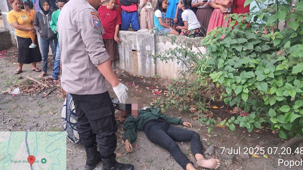 Mayat Perempuan Bertato Ditemukan di Pinggir Jalan Blitar